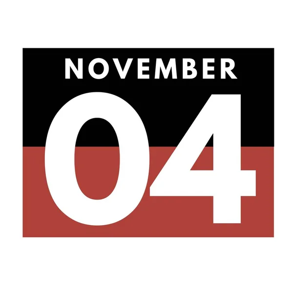 Noviembre Flat Daily Calendar Icon Fecha Día Mes Calendario Para — Foto de Stock