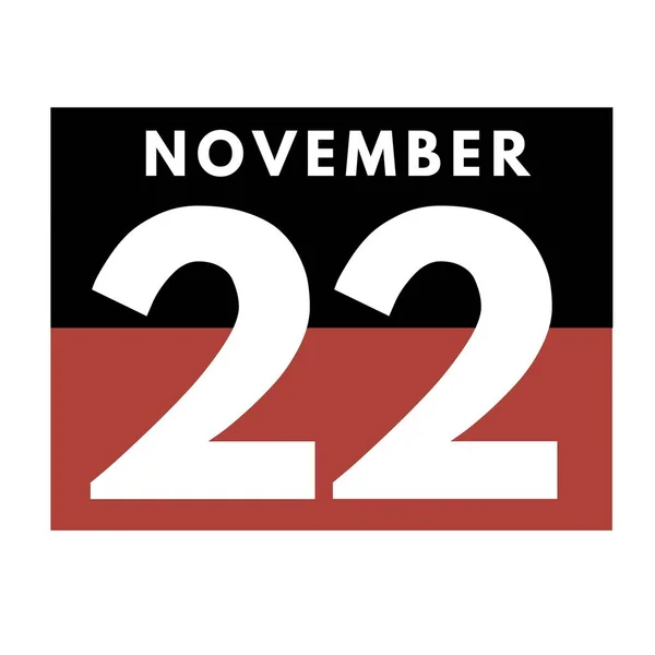 Ноября Иконка Плоского Ежедневного Календаря Дата День Месяц Календарь Ноябрь — стоковое фото