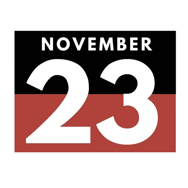 Listopada Płaski Kalendarz Dzienny Ikona Data Dzień Miesiąc Kalendarz Miesiąc — Zdjęcie stockowe
