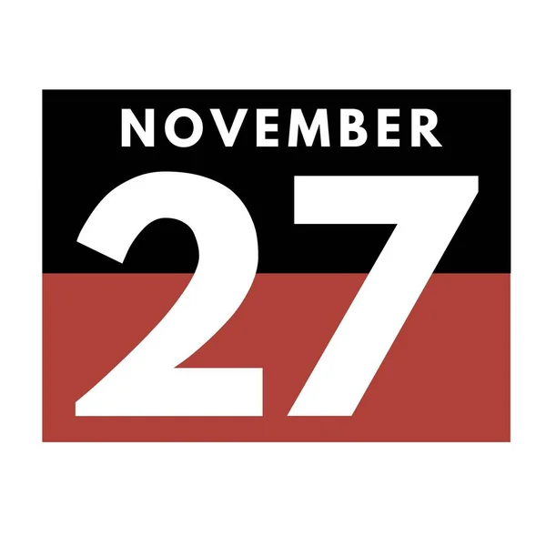 Noviembre Flat Daily Calendar Icon Fecha Día Mes Calendario Para —  Fotos de Stock