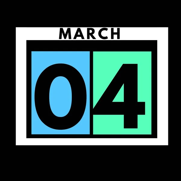 March Colored Flat Daily Calendar Icon Date Day Month Calendar — Stock Photo, Image