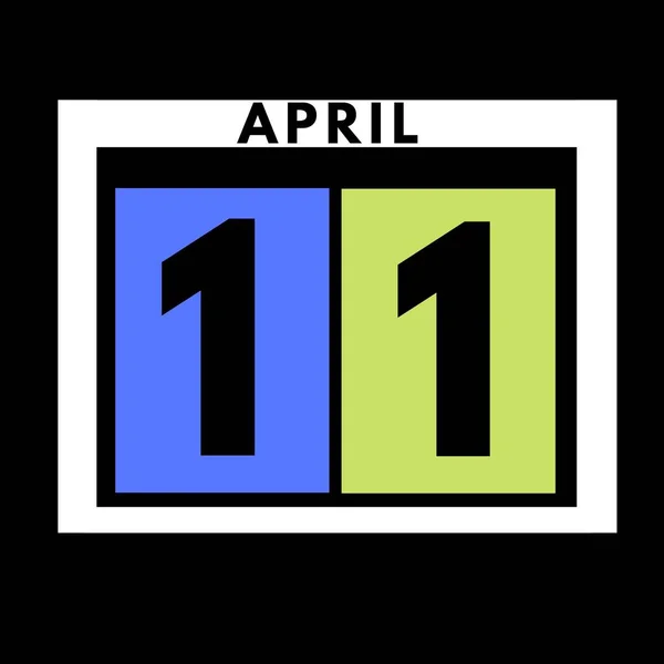 Апреля Цветной Плоский Ежедневный Значок Календаря Date День Месяц Calendar — стоковое фото