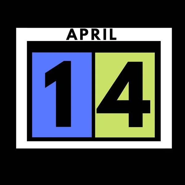 Avril Icône Calendrier Journalier Plat Coloré Date Jour Mois Calendar — Photo