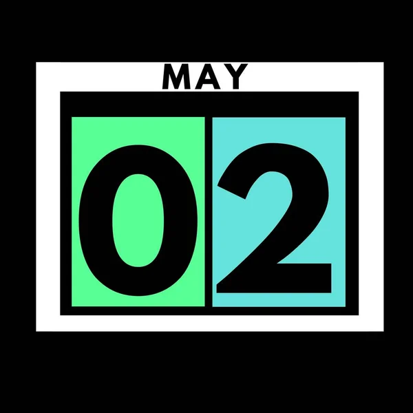 May Colored Flat Daily Calendar Icon Date Day Month Calendar — Stock Photo, Image