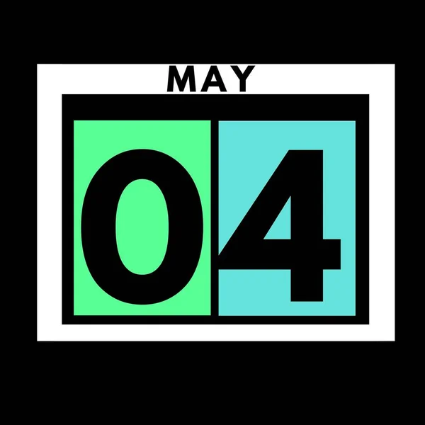 Мая Цветной Плоский Ежедневный Значок Календаря Date День Месяц Calendar — стоковое фото
