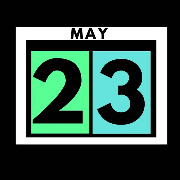 5月23日五月份的彩色平行日历图标 — 图库照片