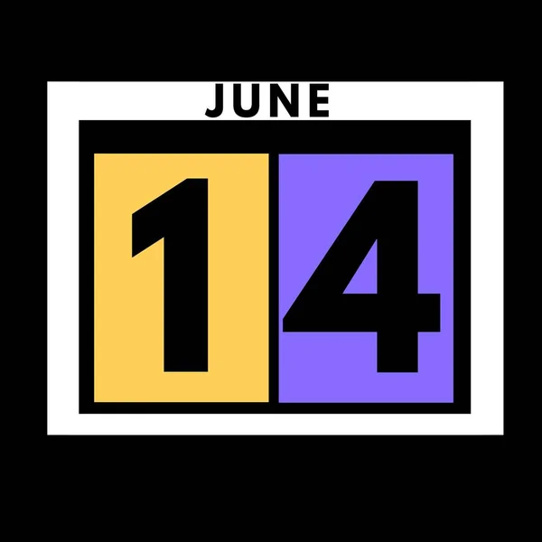 Junio Color Plano Calendario Diario Icono Date Día Mes Calendar —  Fotos de Stock