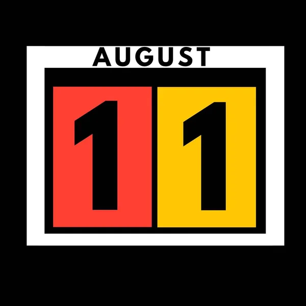 Agosto Colorido Plano Diário Ícone Calendário Date Dia Mês Calendar — Fotografia de Stock
