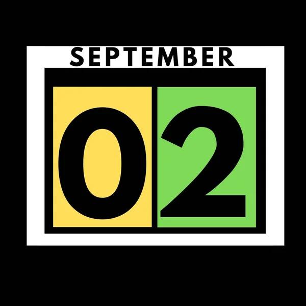 Septiembre Color Plano Calendario Diario Icono Date Día Mes Calendar —  Fotos de Stock