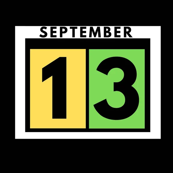 Septiembre Color Plano Calendario Diario Icono Date Día Mes Calendar — Foto de Stock