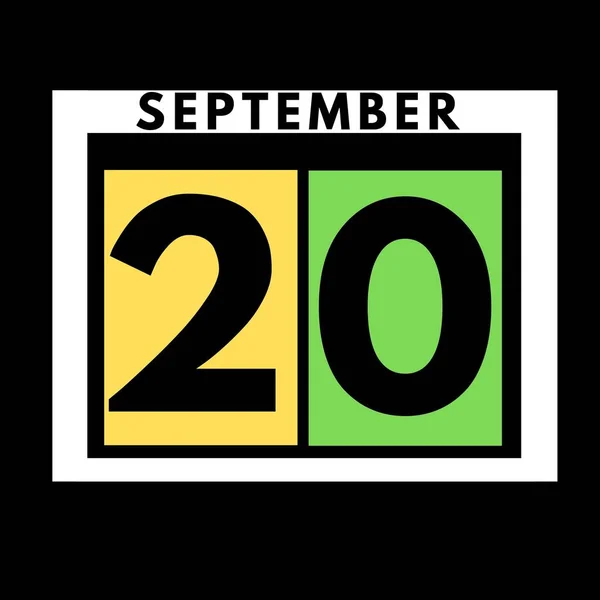 Septiembre Color Plano Calendario Diario Icono Date Día Mes Calendar — Foto de Stock