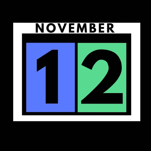 November Farbiges Flaches Tägliches Kalendersymbol Date Day Month Calendar Für — Stockfoto