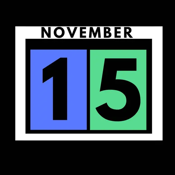 Listopadu Barevný Byt Denní Kalendář Ikona Date Den Měsíc Calendar — Stock fotografie