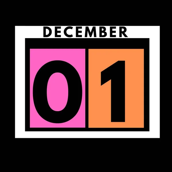 Diciembre Color Plano Calendario Diario Icono Date Día Mes Calendar —  Fotos de Stock