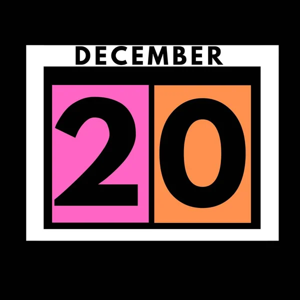 Dezember Farbiges Flaches Tägliches Kalendersymbol Date Day Month Calendar Für — Stockfoto