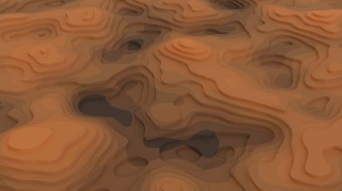 Geometrik soyut fütüristik modern arazi 3D resimleme