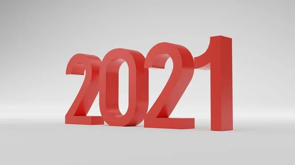 Ilustración Imagen 2021 Año Nuevo Número Pie Suelo Nuevo Concepto — Foto de Stock