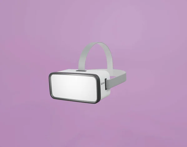 Minimal Virtual Reality Goggles Glasses Headset Exploring Metaverse Rendering Illustration — Stock Photo, Image