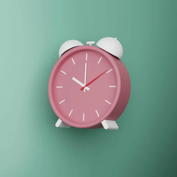 Simple Alarm Clock Icon Minimal Design Color Rendering Illustration — Zdjęcie stockowe