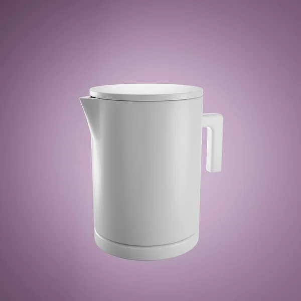 最小家用电水壶壶 用于茶叶或咖啡3D渲染说明 — 图库照片