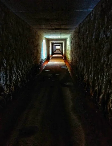 Haunted Long Tunnel — Stock Photo, Image