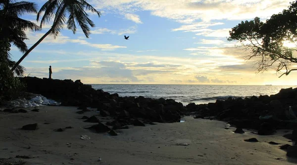 Bild Från Stranden Plats Nära Mitt Hem Kochi Kerala Indien — Stockfoto