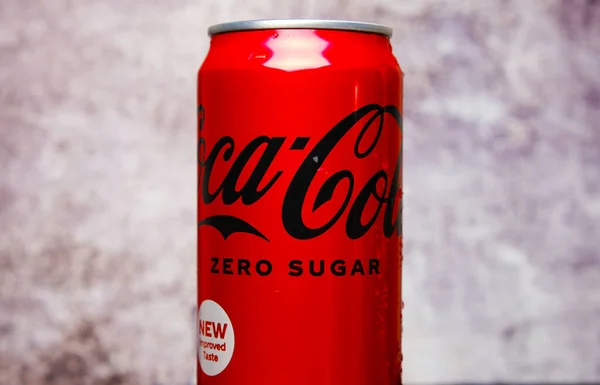 Klang Malaysia Circa Augusztus 2021 Közelkép Coca Cola Zero Sugar — Stock Fotó