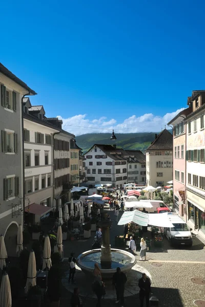 Rapperswol Switzerland Curca June 2022 Picture Rapperswil Old Town Morning — Foto de Stock