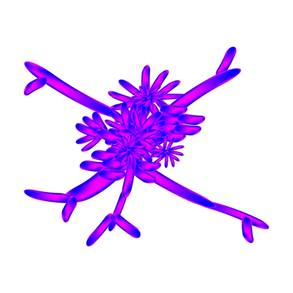 C. guilliermondii candida. Hongos patógenos parecidos a levaduras de estructura morfológica tipo Candida. Ilustración vectorial — Vector de stock