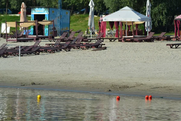 Podul4 Playa Dispuesta Brazo Borcea Cerca Ciudad Calarasi — Foto de Stock