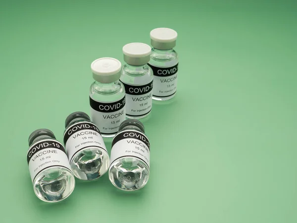 Vakcína Covid Skleněných Lahvičkách Pro Prevenci Imunizaci Léčbu Koronavirové Infekce — Stock fotografie