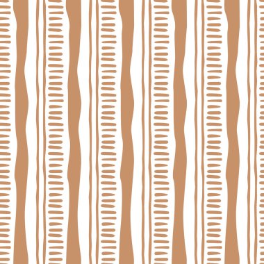 Kırmızı renkte, etnik çizgili, pürüzsüz bir desen. Çizgiler ve çizgiler. Paketleme ya da kahve dükkanı için yazdırma