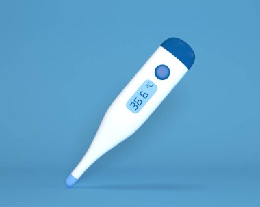 Elektronik termometre simgesi. 3d oluşturma. 