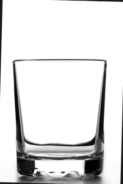 Vidrio Whisky Sobre Fondo Blanco Vaso Para Beber — Foto de Stock