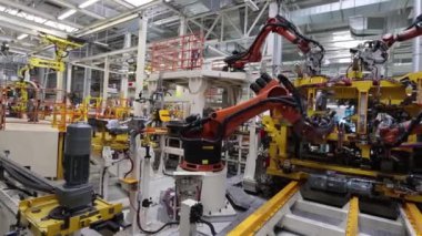 Robot imalatı, araba fabrikası, yüksek teknoloji