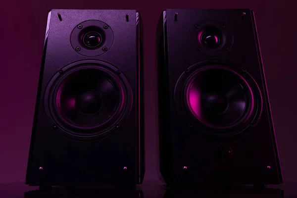 Akustiksystem för ljudtekniker, professionella studiomonitorer, musikutrustning för finsmakare och audiofiler — Stockfoto