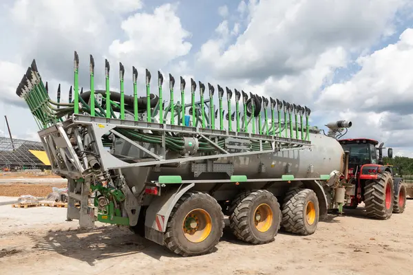 Industrial machinery for manure pumping of a modern dairy farm.