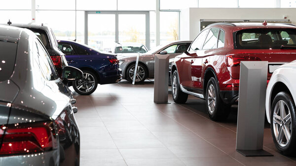 place of sale of premium class cars in a car dealership.