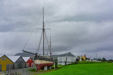Akranes, Iceland: The Sigurfari -- a ketch built in England in 1885 --at the Akranes Folk Museum. Sigurfari is the only preserved ship of its kind in Iceland. clipart