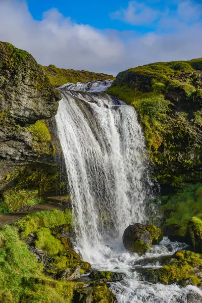 Półwysep Snaefellsne Islandia Wodospad Owiec — Zdjęcie stockowe