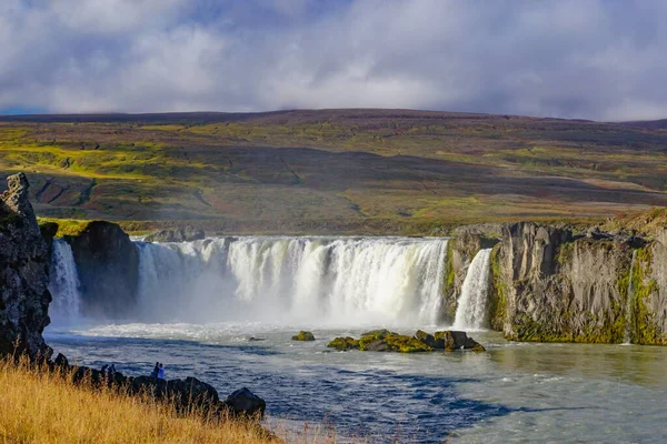 Region Północno Wschodni Islandia Godafoss Wodospad Bogów Nad Rzeką Skjalfandafljot — Zdjęcie stockowe