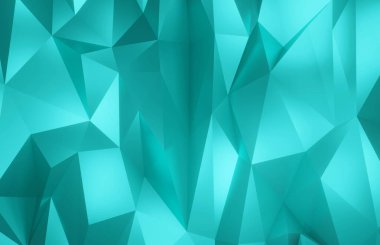 Soyut geometrik model arkaplan yeşil çokgen üçgen arkaplan yeni popülerlik ve eğilim 3d oluşturma.