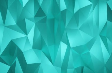 Soyut geometrik model arkaplan yeşil çokgen üçgen arkaplan yeni popülerlik ve eğilim 3d oluşturma.