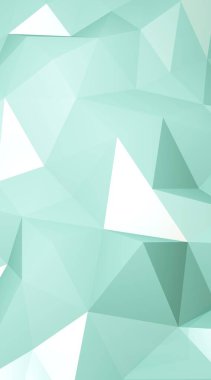 Soyut geometrik desen dikey Yeşil arkaplan çokgen arka planı 3D oluşturma eğilimini ve popülerliğini getirir.