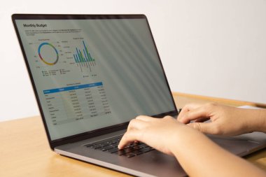 İş adamları ofislerinde rapor hazırlamak ve gelirlerini, giderlerini ve örgütsel büyümelerini analiz etmek için dizüstü bilgisayar programları kullanıyorlar.