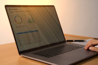 İş adamları ofislerinde rapor hazırlamak ve gelirlerini, giderlerini ve örgütsel büyümelerini analiz etmek için dizüstü bilgisayar programları kullanıyorlar.