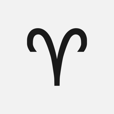 Arka planda Koç burcu simgesi izole edildi. Astroloji sembolü modern, basit, vektör, web sitesi tasarımı için simge, mobil uygulama, ui. Vektör İllüstrasyonu