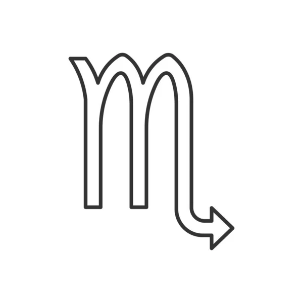 Ікона Зодіаку Скорпіона Ізольована Задньому Плані Astrology Symbol Modern Simple — стоковий вектор