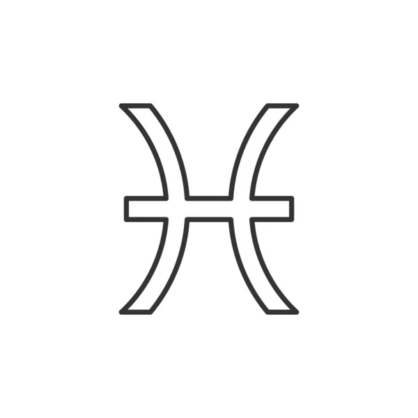 Fische Tierkreiszeichen Symbol Isoliert Auf Dem Hintergrund Astrologie Symbol Modern — Stockvektor