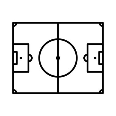 Beyaz arka planda izole edilmiş futbol stadyumu ikonu. Spor sembolü, modern, basit, vektör, web sitesi tasarımı için simge, mobil uygulama, ui. Vektör İllüstrasyonu